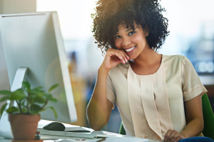 Private banker reviewing financial portfolio